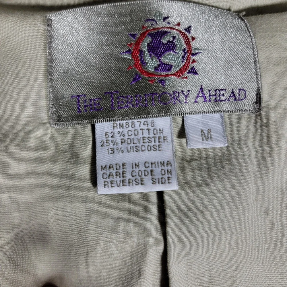 VTG The Territory Ahead Men's Sport Jacket Three Button Brown‎ Cotton Blend Med